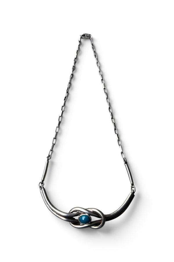 925 SILVER NECKLACE W/TURQUOIS / SILVER [SIZE: ONE SIZE USED]