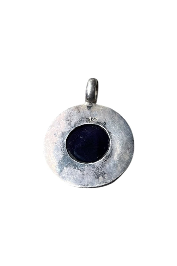 925 SILVER PENDANT TOP W/GLASS STONE / SILVER [SIZE: ONE SIZE USED]