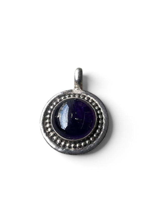 925 SILVER PENDANT TOP W/GLASS STONE / SILVER [SIZE: ONE SIZE USED]