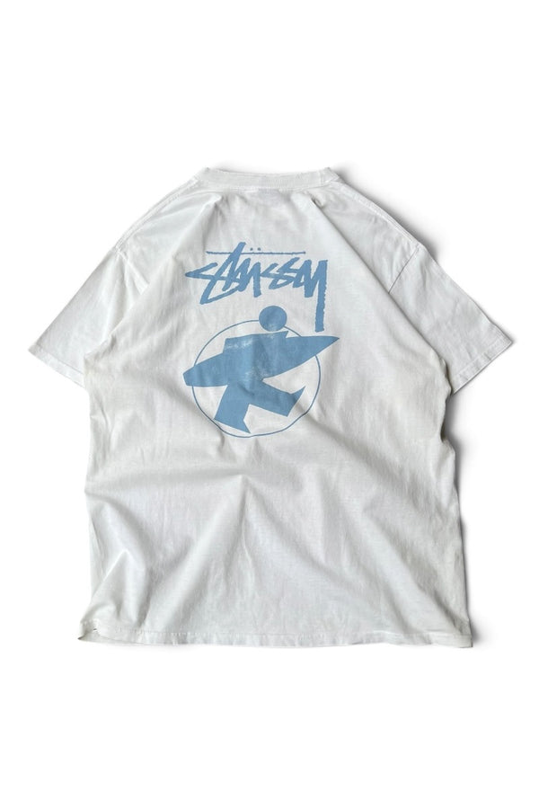 MADE IN MEXICO Y2K EARLY 00'S SURFMAN PRINT T-SHIRT / WHITE [SIZE: L USED]