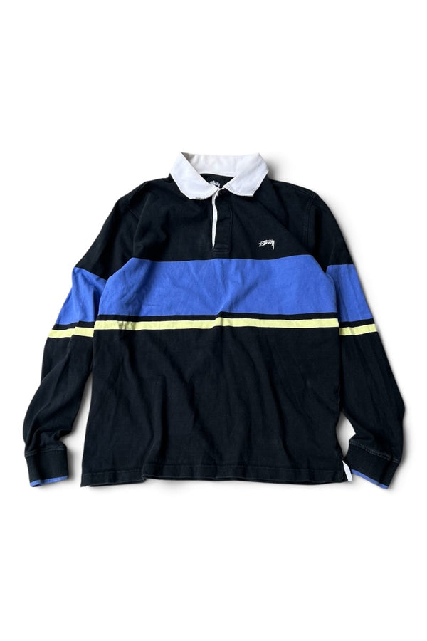 L/S RUGBY SHIRT / BLACK [SIZE: M USED]