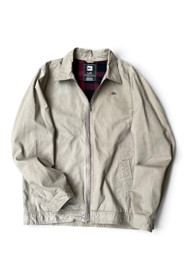 Y2K EARLY 00'S ZIP JACKET / BEIGE [SIZE: L USED]