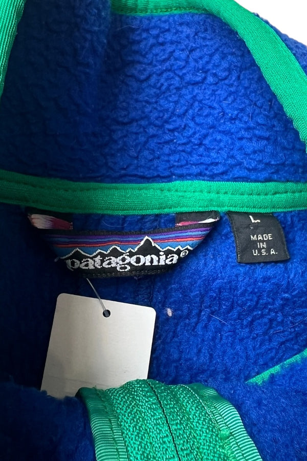 MADE IN USA 98'S BABY RETRO ZIP FLEECE JACKET / BLUE [SIZE: L USED]