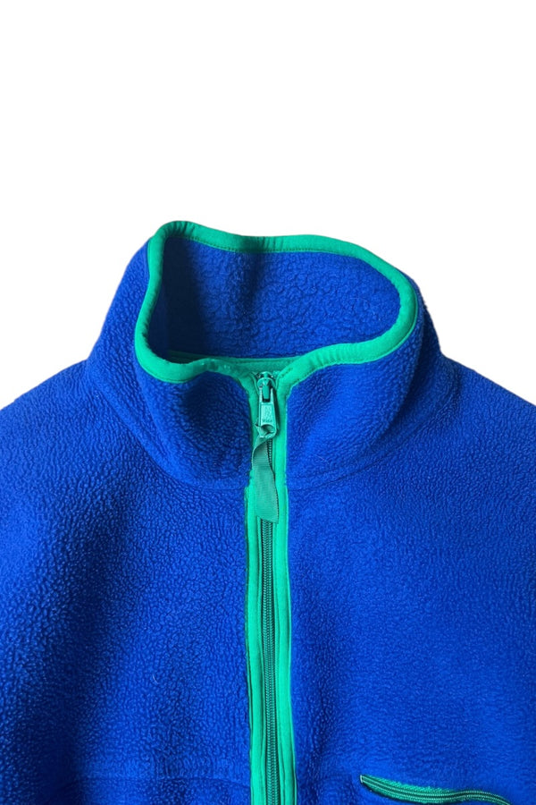 MADE IN USA 98'S BABY RETRO ZIP FLEECE JACKET / BLUE [SIZE: L USED]