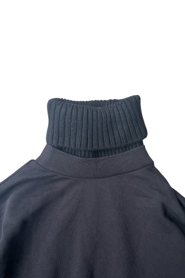MADE IN TURKEY KNIT DOCKING SWEATSHIRT / BLACK [SIZE: XS USED]