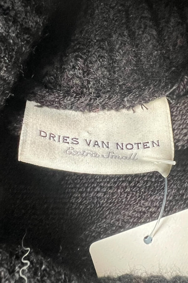 MADE IN TURKEY KNIT DOCKING SWEATSHIRT / BLACK [SIZE: XS USED]
