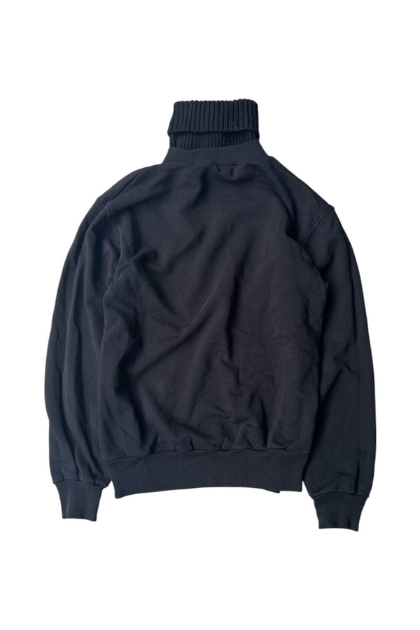 MADE IN TURKEY KNIT DOCKING SWEATSHIRT / BLACK [SIZE: XS USED]