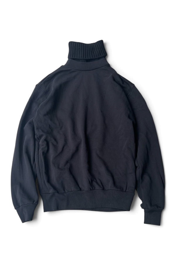 MADE IN TURKEY KNIT DOCKING SWEATSHIRT / BLACK [SIZE: XS USED]