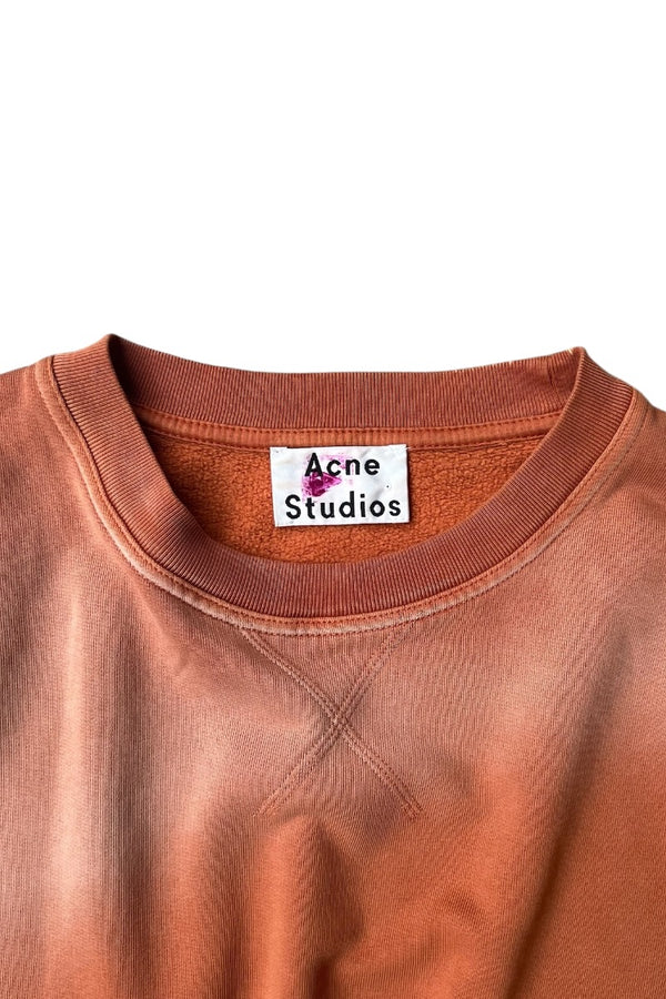 SWEATSHIRT W / LEATHER ELBOW PATCH / ORANGE [SIZE: M USED]