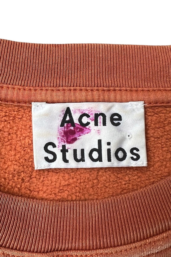 SWEATSHIRT W / LEATHER ELBOW PATCH / ORANGE [SIZE: M USED]