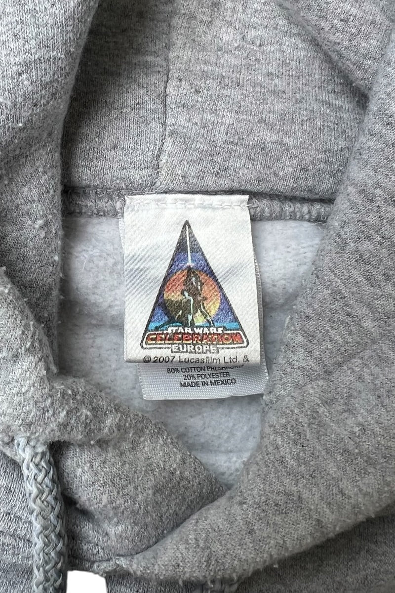 MADE IN MEXICO Y2K 07'S CELEBRATION EUROPE HOODIE SWEATSHIRT / GREY [SIZE: L USED]