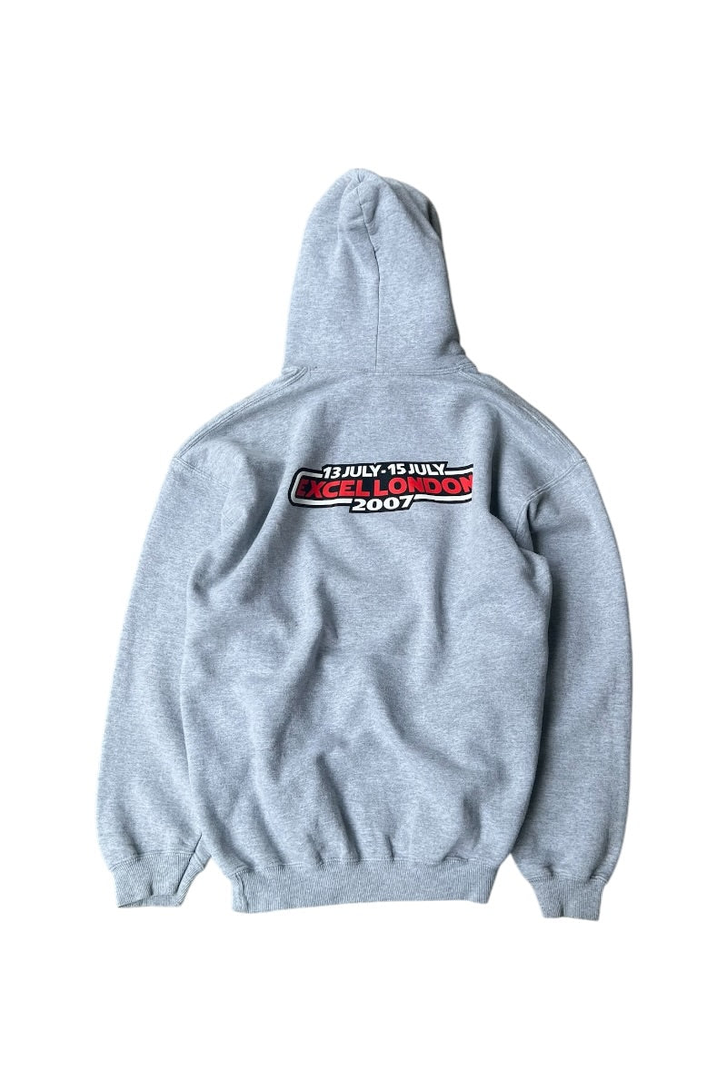 MADE IN MEXICO Y2K 07'S CELEBRATION EUROPE HOODIE SWEATSHIRT / GREY [SIZE: L USED]