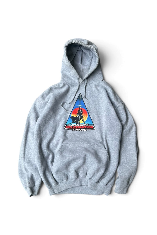 MADE IN MEXICO Y2K 07'S CELEBRATION EUROPE HOODIE SWEATSHIRT / GREY [SIZE: L USED]
