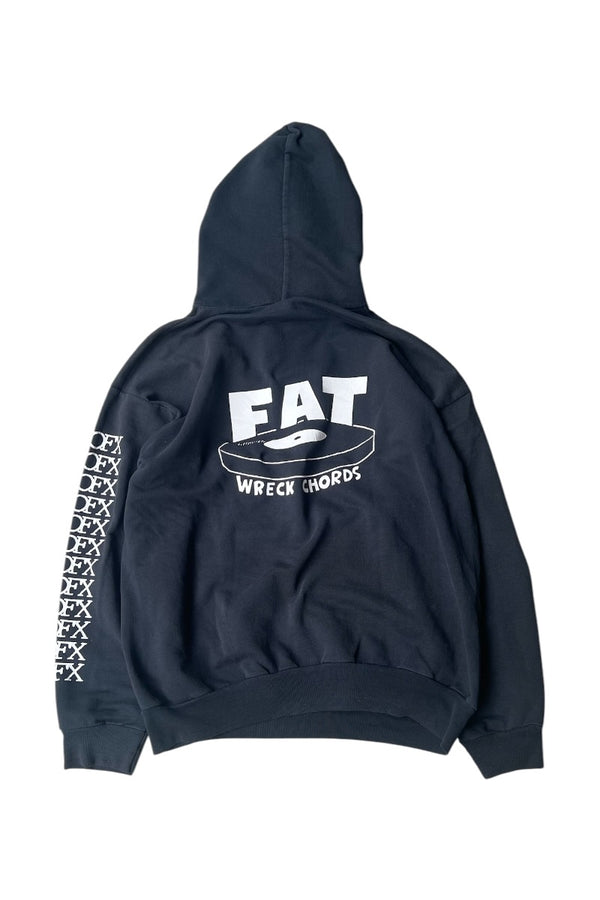 Y2K EARLY 00'S NOFX BAND HOODIE SWEATSHIRT / BLACK [SIZE: L USED]