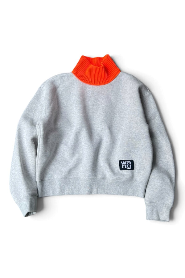 TURTLE NECK SWEATSHIRT / GREY [SIZE: S USED]