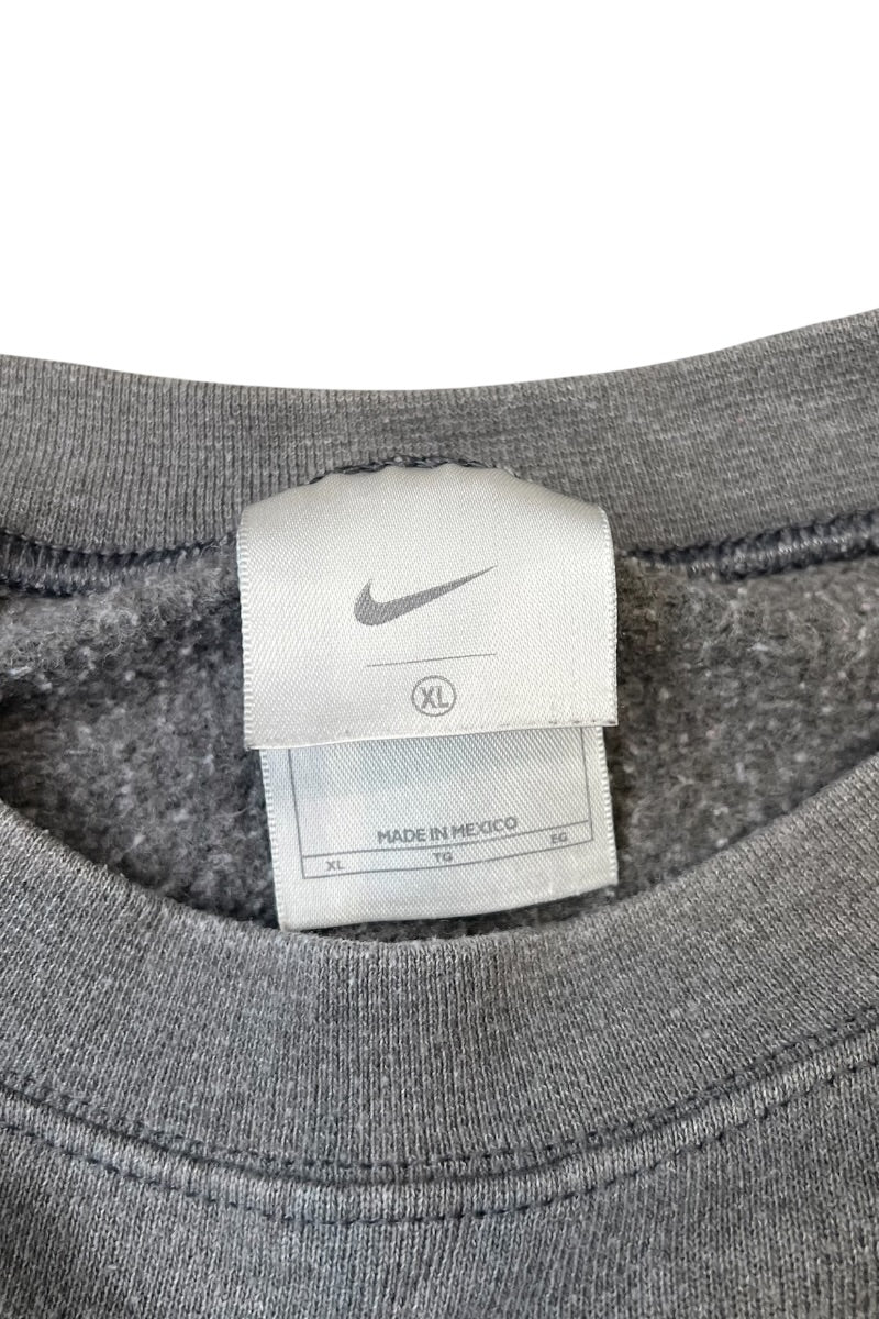 MADE IN MEXICO Y2K EARLY 00'S ONE POINT LOGO SWEATSHIRT / CHARCOAL [SIZE: XL USED]