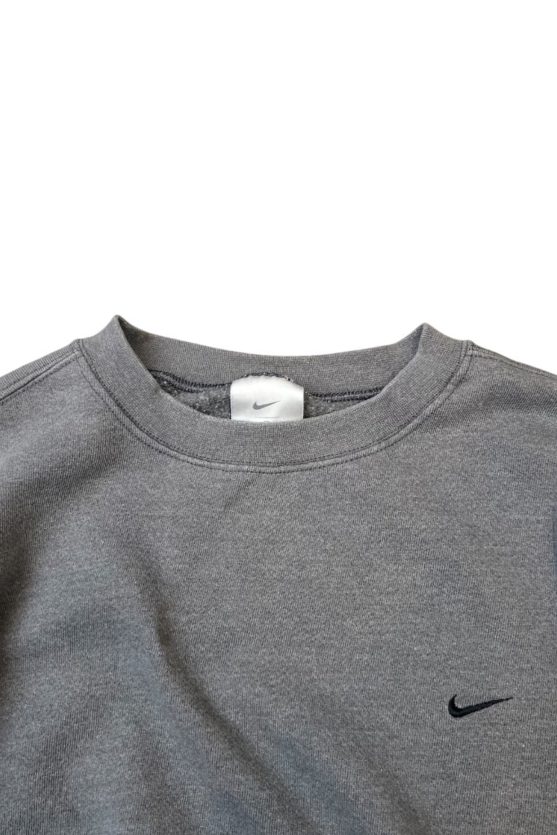 MADE IN MEXICO Y2K EARLY 00'S ONE POINT LOGO SWEATSHIRT / CHARCOAL [SIZE: XL USED]