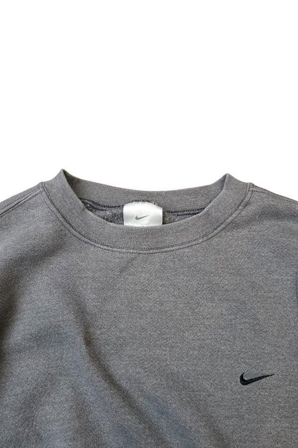MADE IN MEXICO Y2K EARLY 00'S ONE POINT LOGO SWEATSHIRT / CHARCOAL [SIZE: XL USED]