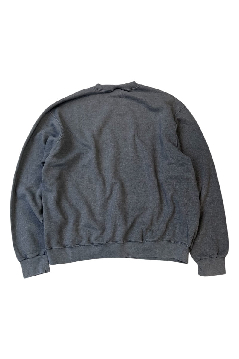 MADE IN MEXICO Y2K EARLY 00'S ONE POINT LOGO SWEATSHIRT / CHARCOAL [SIZE: XL USED]