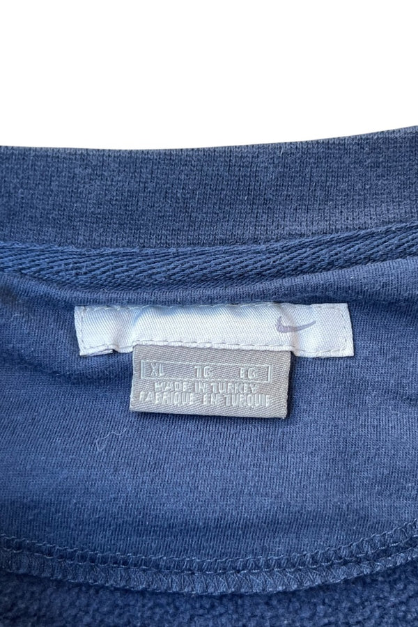 MADE IN TURKEY Y2K EARLY 00'S ONE POINT LOGO SWEATSHIRT / NAVY [SIZE: XL USED]