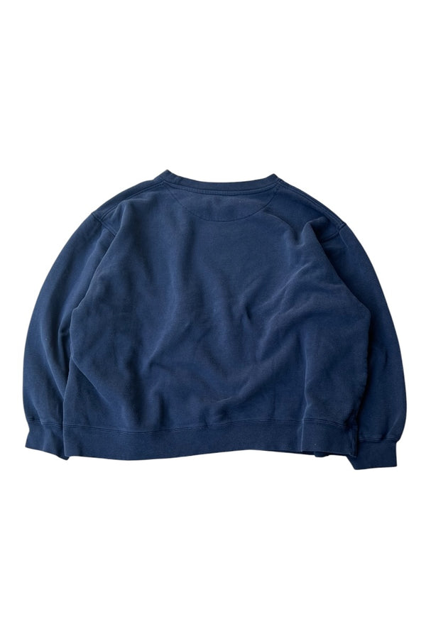 MADE IN TURKEY Y2K EARLY 00'S ONE POINT LOGO SWEATSHIRT / NAVY [SIZE: XL USED]