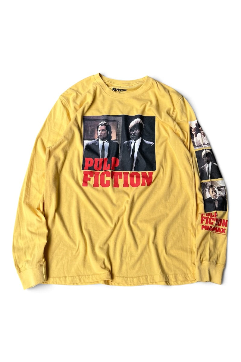 PULP FICTION L/S OFFICIAL MOVIE T-SHIRT / YELLOW [SIZE: M USED]