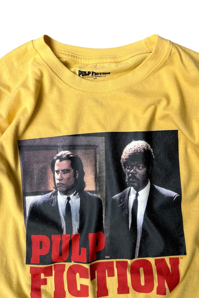 PULP FICTION L/S OFFICIAL MOVIE T-SHIRT / YELLOW [SIZE: M USED]