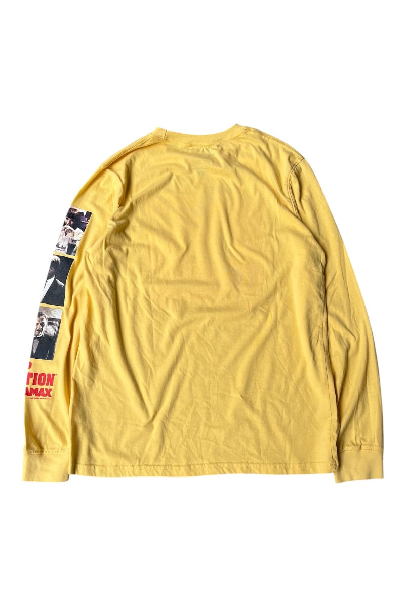 PULP FICTION L/S OFFICIAL MOVIE T-SHIRT / YELLOW [SIZE: M USED]