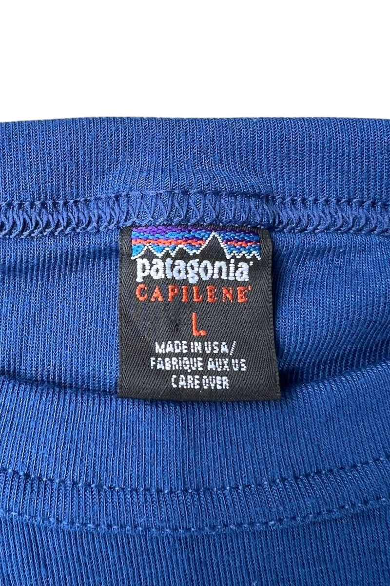 MADE IN USA 96'S CAPILENE  L/S T-SHIRT / BLUE [SIZE: L USED]