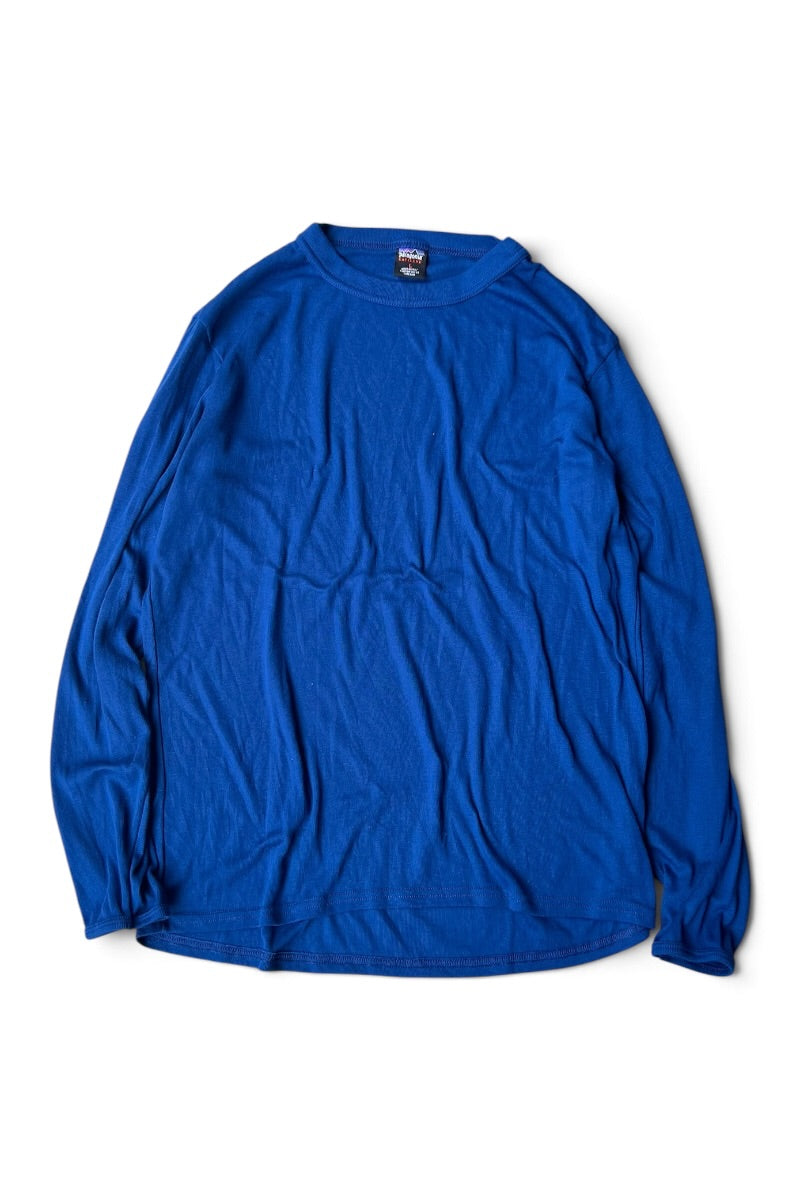 MADE IN USA 96'S CAPILENE  L/S T-SHIRT / BLUE [SIZE: L USED]
