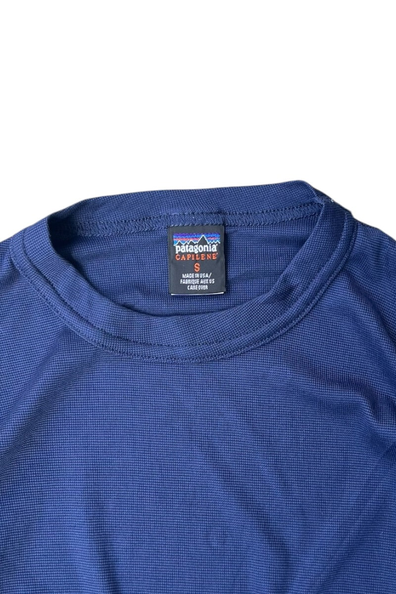 MADE IN USA 90'S CAPILENE  L/S T-SHIRT / NAVY [SIZE: S USED]