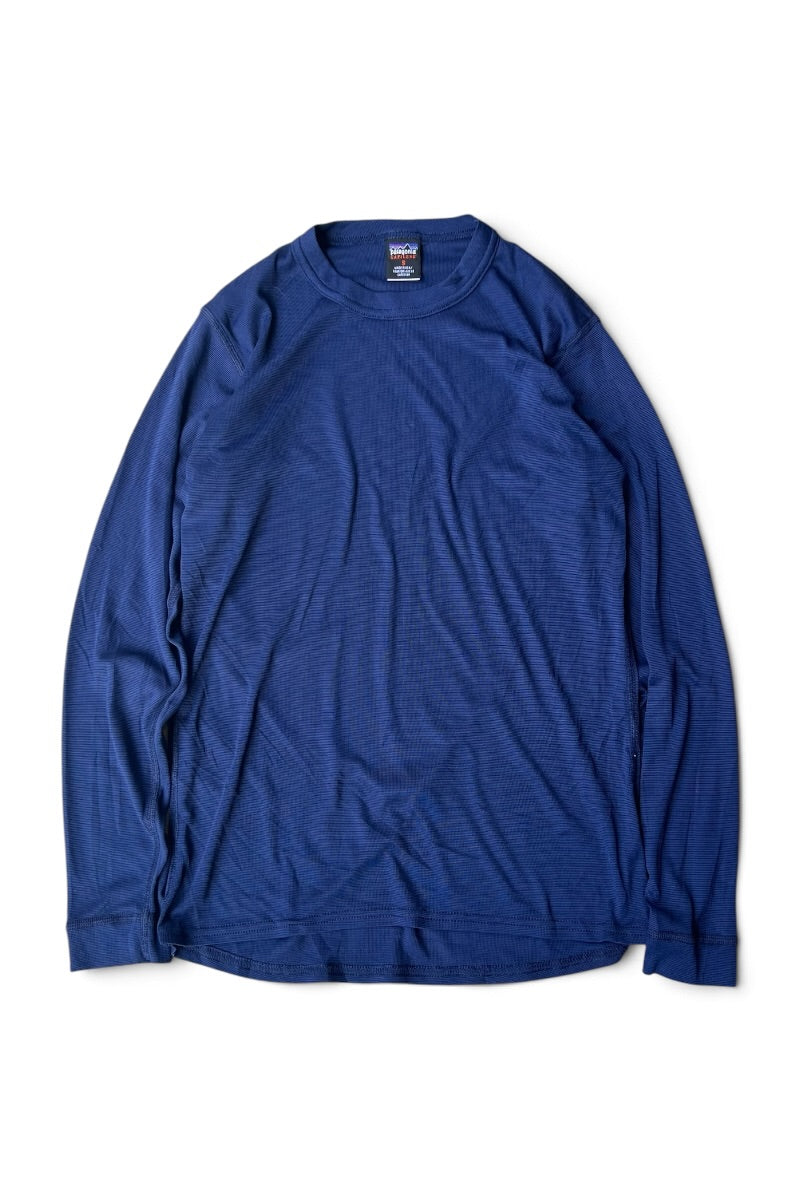 MADE IN USA 90'S CAPILENE  L/S T-SHIRT / NAVY [SIZE: S USED]