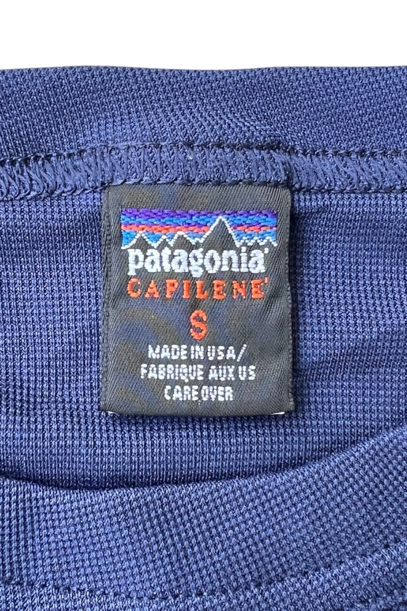 MADE IN USA 90'S CAPILENE  L/S T-SHIRT / NAVY [SIZE: S USED]