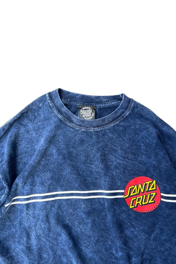 TIE-DYE SKATEBOARDING L/S T-SHIRT / INDIGO [SIZE: M USED]