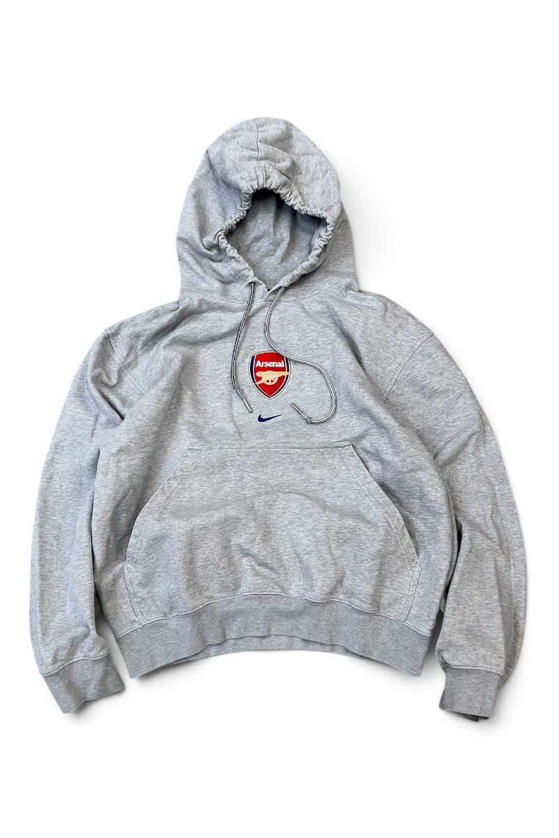 Y2K EARLY 00'S ARSENAL HOODIE SWEATSHIRT / GRAY [SIZE: S USED]