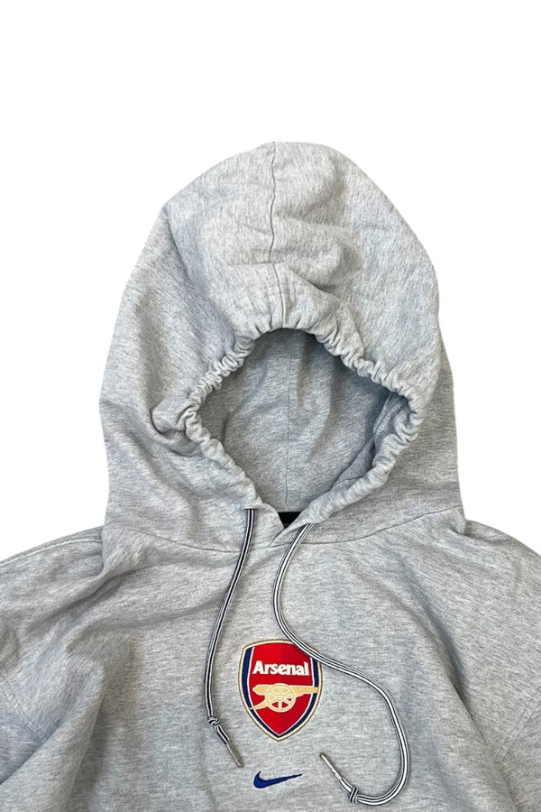 Y2K EARLY 00'S ARSENAL HOODIE SWEATSHIRT / GRAY [SIZE: S USED]