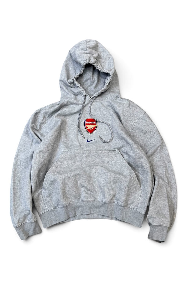Y2K EARLY 00'S ARSENAL HOODIE SWEATSHIRT / GRAY [SIZE: S USED]