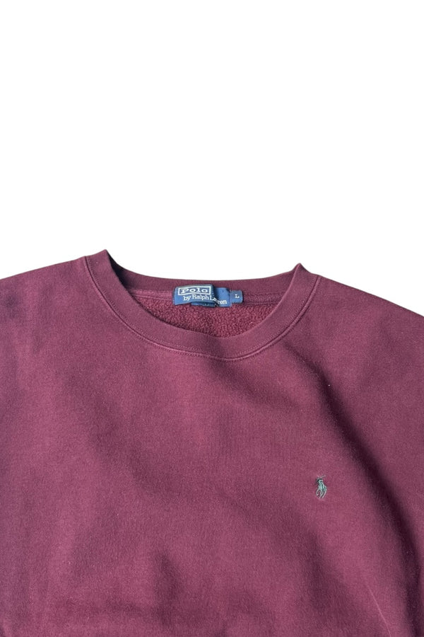 90'S ONE POINT LOGO SWEATSHIRT / BURGUNDY [SIZE: L USED]