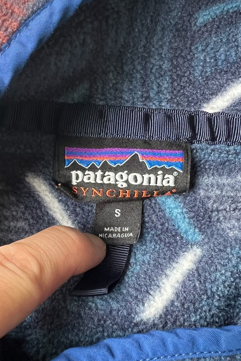 17'S SYNCHILLA SNAP-T PATTERN FLEECE JACKET / BLUE [SIZE: S USED]