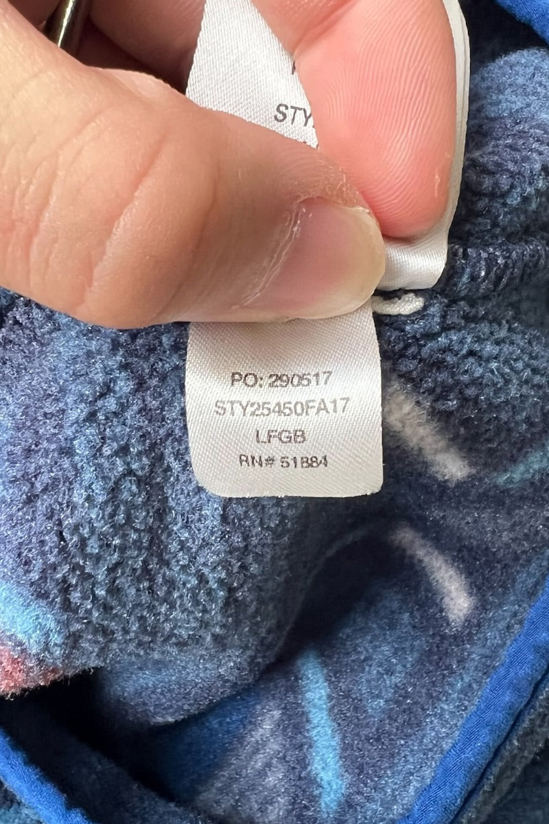 17'S SYNCHILLA SNAP-T PATTERN FLEECE JACKET / BLUE [SIZE: S USED]