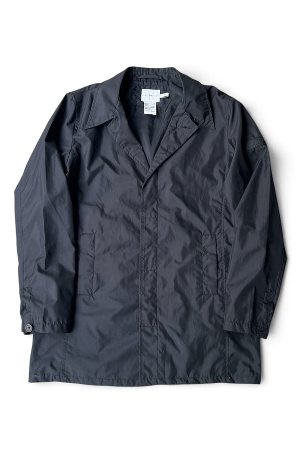 Y2K EARLY 00'S NYLON TAILORED JACKET / BLACK [SIZE: S USED]