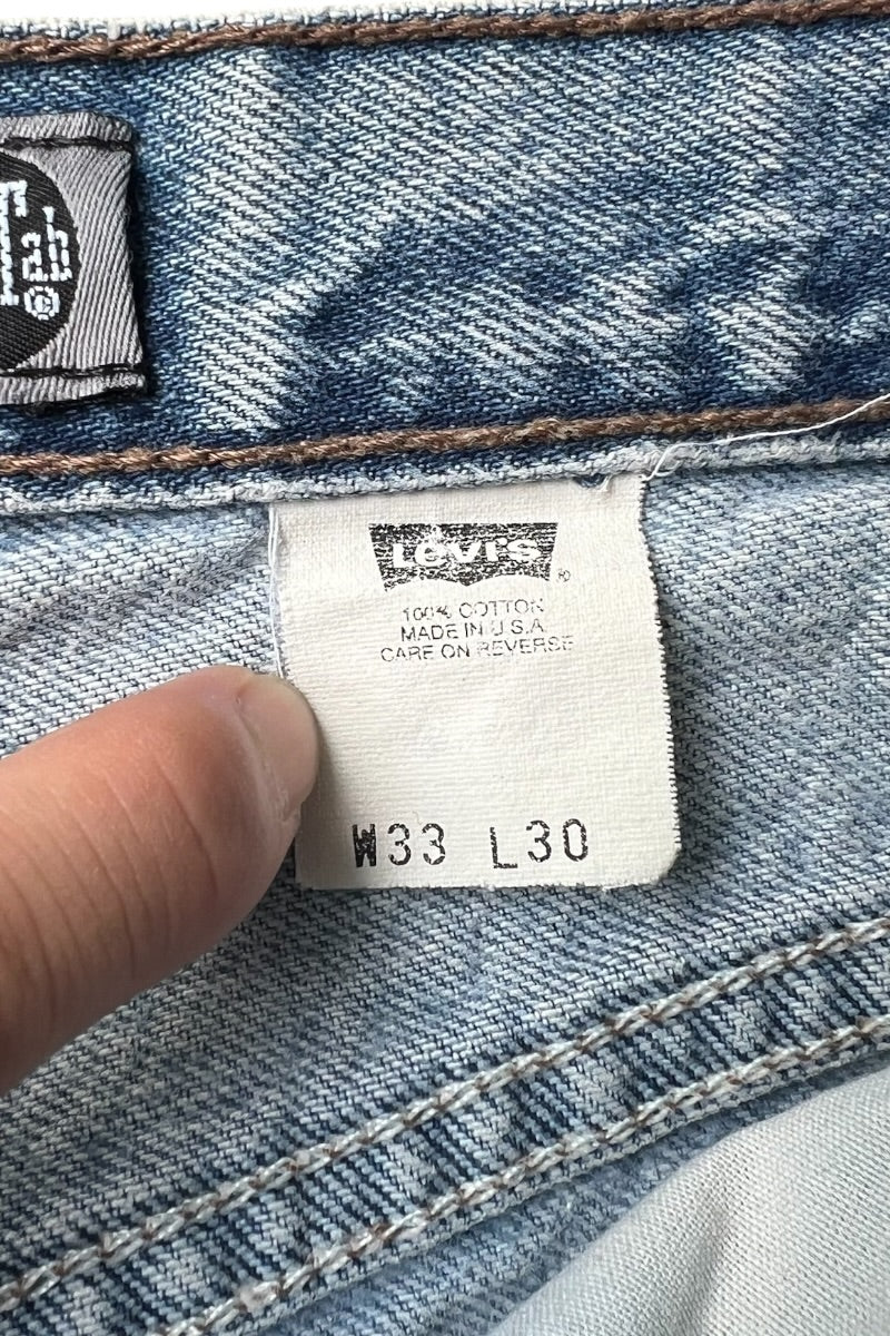 MADE IN USA 98'S SILVER TAB LOOSE DENIM PANT / INDIGO [SIZE: 33 USED]