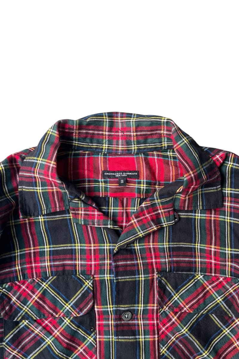 MADE IN USA L/S OPEN COLLER CHECK SHIRT / CHECK [SIZE: S USED]