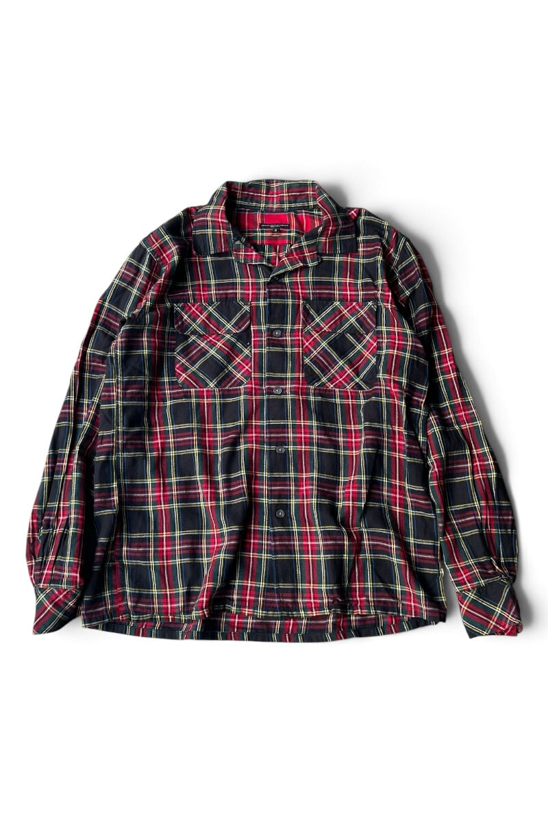 MADE IN USA L/S OPEN COLLER CHECK SHIRT / CHECK [SIZE: S USED]