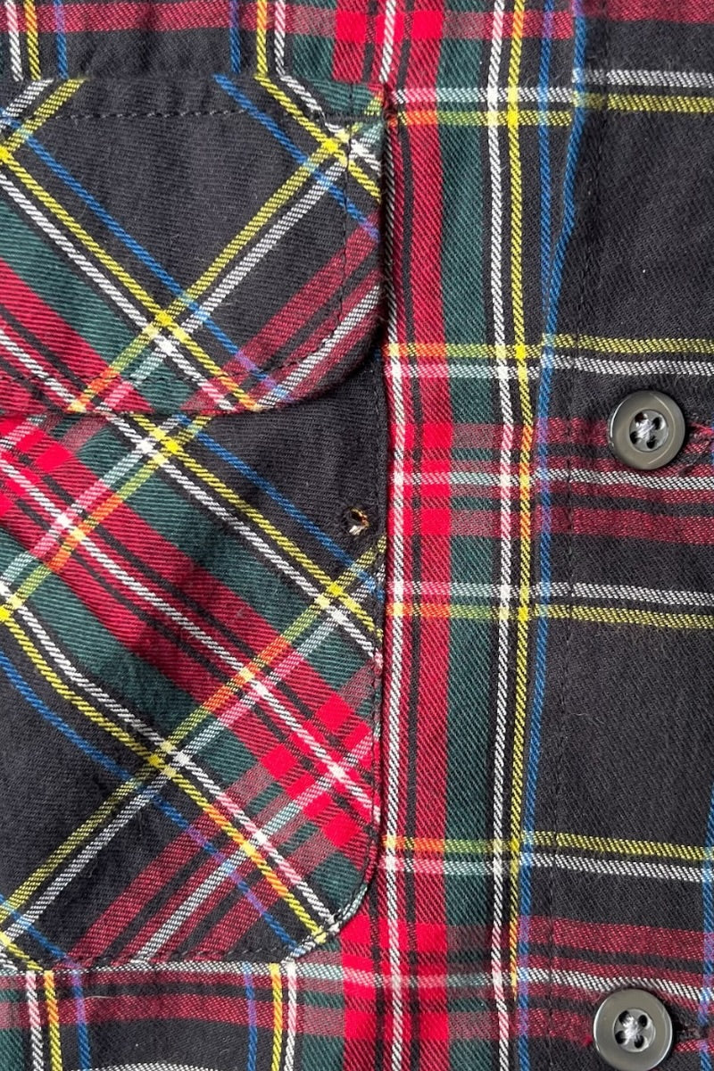 MADE IN USA L/S OPEN COLLER CHECK SHIRT / CHECK [SIZE: S USED]