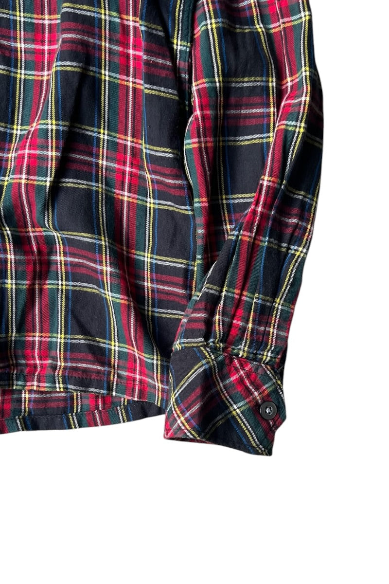 MADE IN USA L/S OPEN COLLER CHECK SHIRT / CHECK [SIZE: S USED]