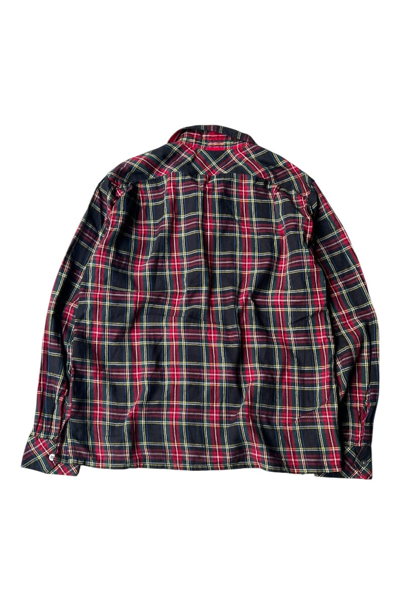 MADE IN USA L/S OPEN COLLER CHECK SHIRT / CHECK [SIZE: S USED]
