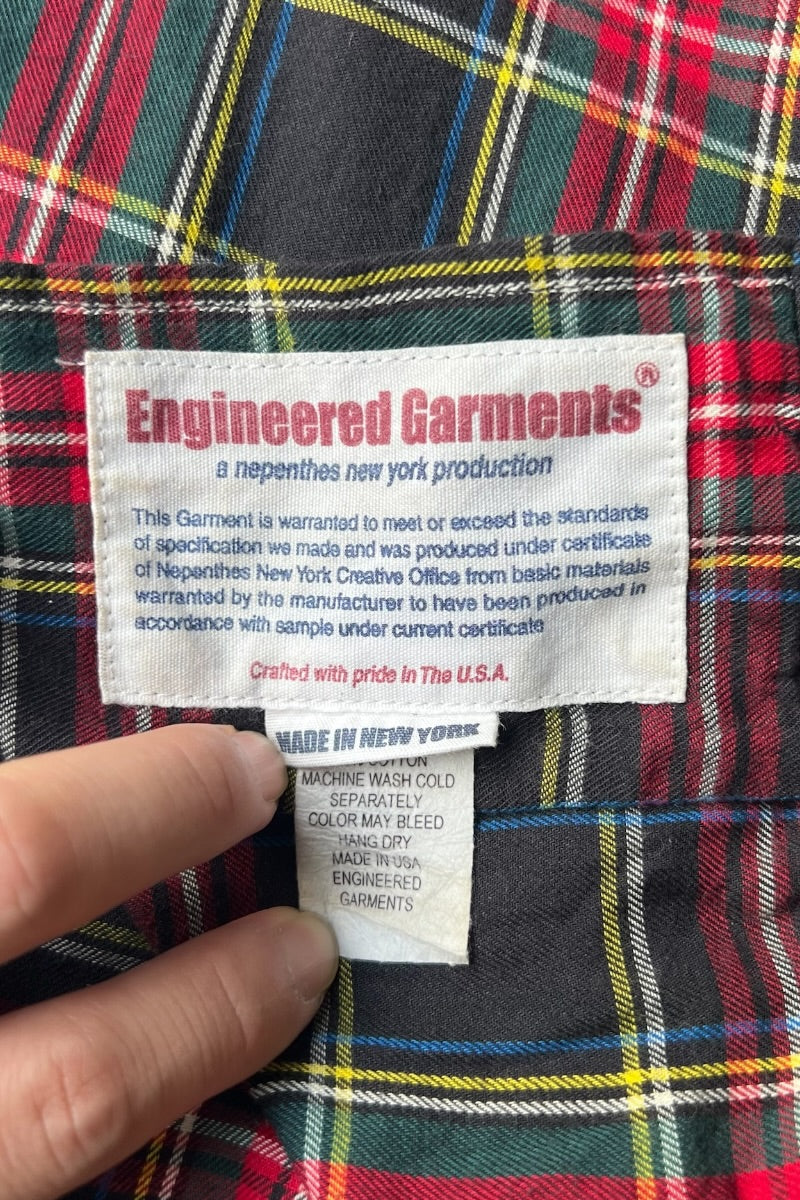 MADE IN USA L/S OPEN COLLER CHECK SHIRT / CHECK [SIZE: S USED]