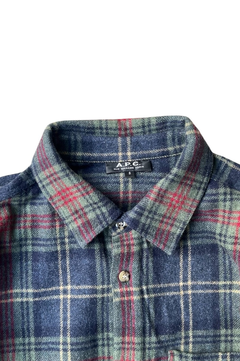 MADE IN ROMANIA L/S WOOL SHIRT / CHECK [SIZE: S USED]