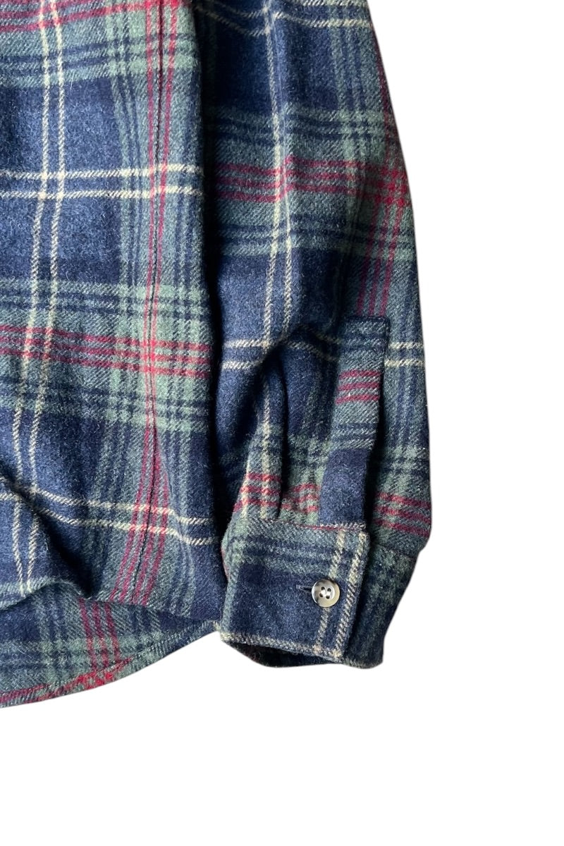 MADE IN ROMANIA L/S WOOL SHIRT / CHECK [SIZE: S USED]